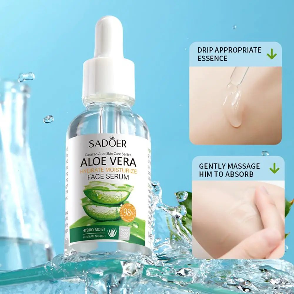 

30ml Aloe Vera Anti-aging Face Moisturizing Essence Dark Vera Moisture Essence Wrinkles Spots Aloe Repair Hydrating Brighte V5L6