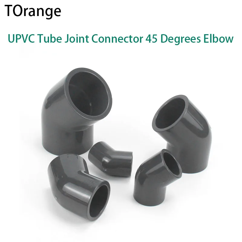 

UPVC Tube Joint Connector 45 Degrees Elbow Aquarium Fish Tank Pipe Joints Garden Water Connectors 1 Pcs