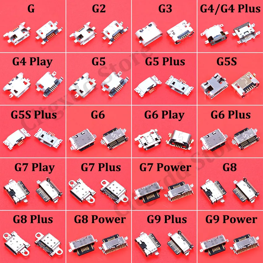 10X Micro Type-C USB Jack Connector Tail Plug Data Charging Port dla Motorola Moto G9 G G2 G3 G4 G5 G5S G6 G7 Plus G8 Power Play