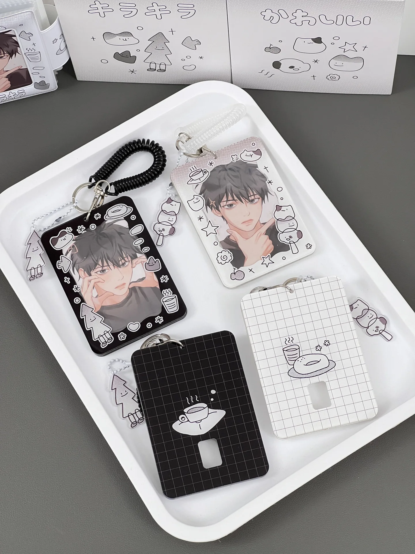 Imagem -05 - Produto Chegou: Porta-cartões Acrílico Fofinho de Animais Preto e Branco Kawaii de Polegadas para Kpop Photocard Cartão de Crédito Identidade Cartão Bancário e Exibição de Foto Novo