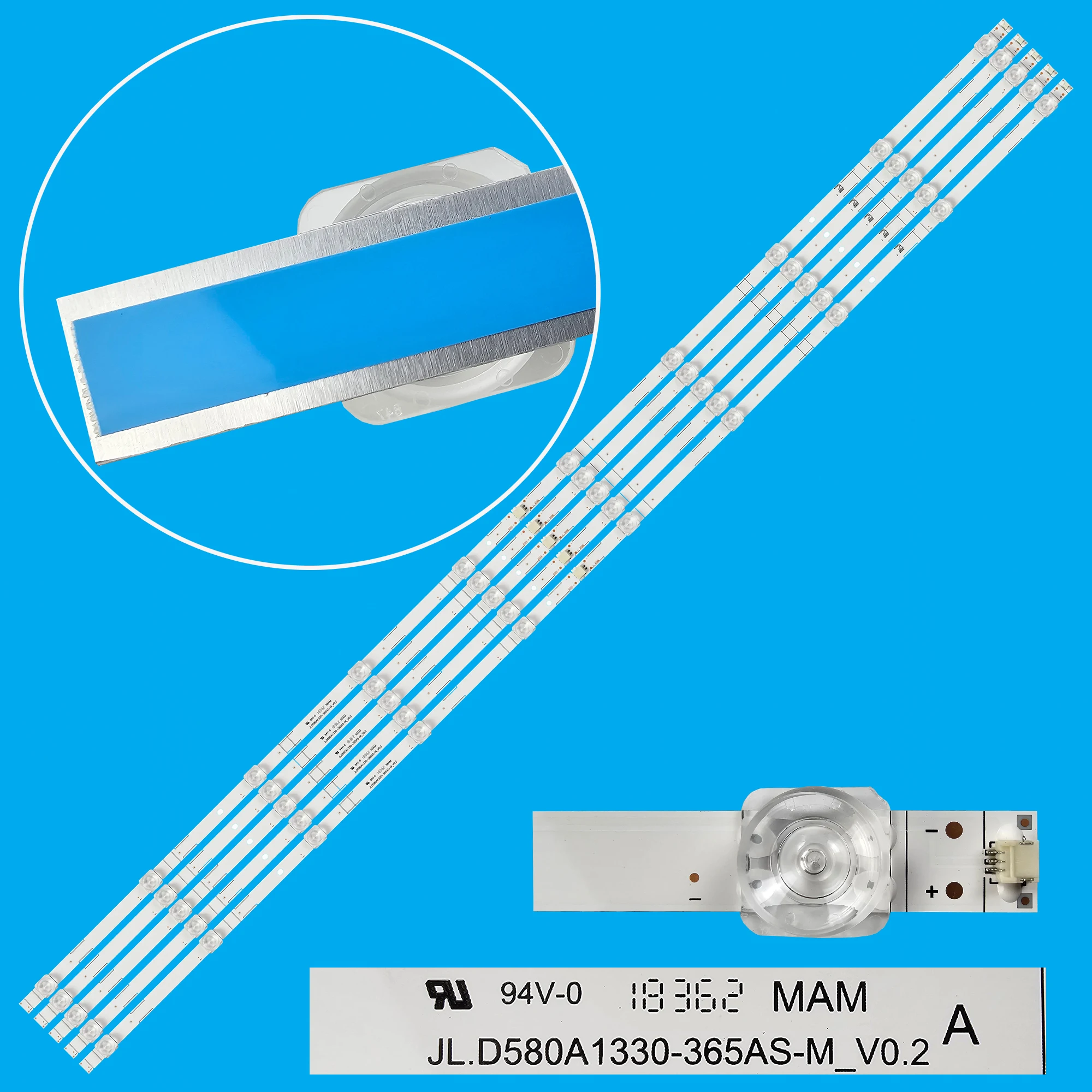 LED Backlioght strip JL.D580A1330-365AS-M_V02 for Hisen se H58AE6100 H58A6100 H58AE6000 H58AE6100UK 58R6E 58H6550E HZ58A55