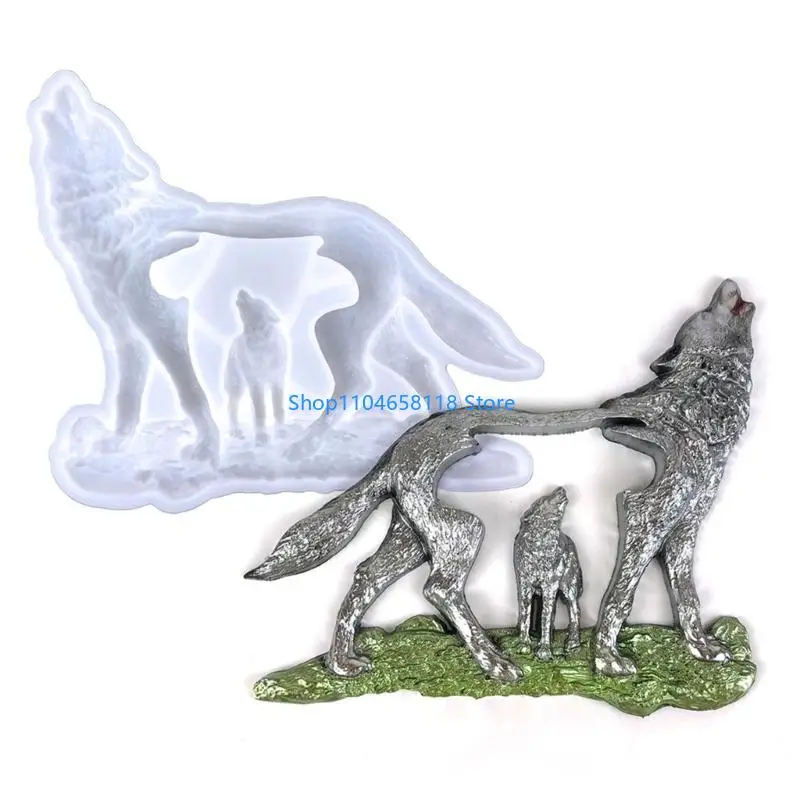 Wolf Epoxy Resin Casting Molds DIY Craft Wall-Hangings Animal Mold Decoration