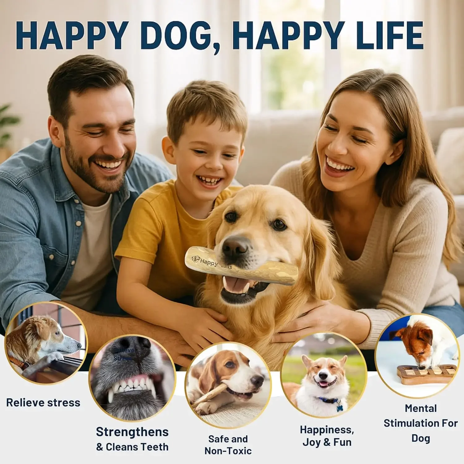Coffee Wood Dog Chew Stick - Coffee Wood Stick for Your Pets - Non Toxic Safe Puppy Chew Toy for Teething & Gifts for Dogs