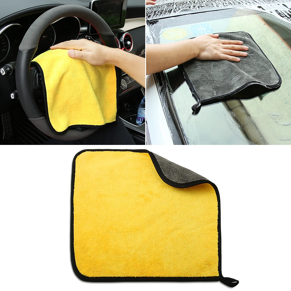 30x30CM Thick Plush Microfiber Car Cleaning Cloths for Chevrolet Cruze Trax Aveo Lova Sail Epica Captiva Volt Camaro Cobalt