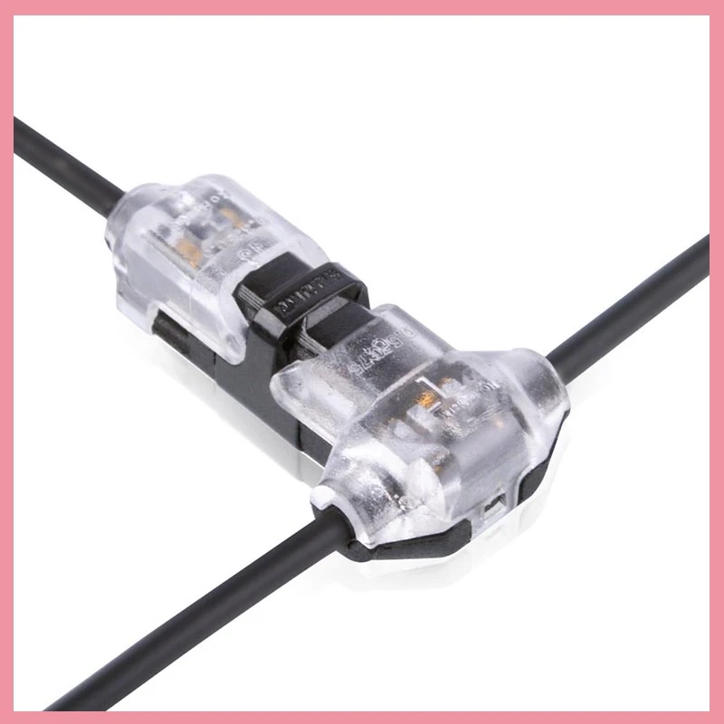 1/5/10pcs 2Pin Pluggable Wire Connector T/H Type Conductor Quick Splice Electrical Cable for Car 18-22AWG Stranded Solid Wire B6