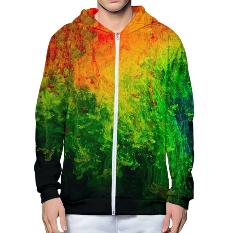 Gradient Colorful 3D Printed Pullover Men Women Hooded Sweatshirts Casual Long-sleeved Hoodie Unisex Outwear Streetwear Hoodies