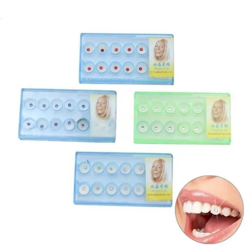 10pcs Tooth Gems Acrylic Diamond Bur Dental Material Jewelry Kit Crystal Tooth Decoration Oral Cavity Beauty Suite Studs Tools