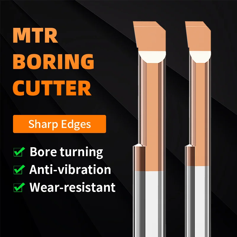 HUHAO MTR Small Hole Internal Boring Tool MTR Boring Cutter Carbide Lathe Boring Cutter Lathe Tools Machining Metal Boring Tool