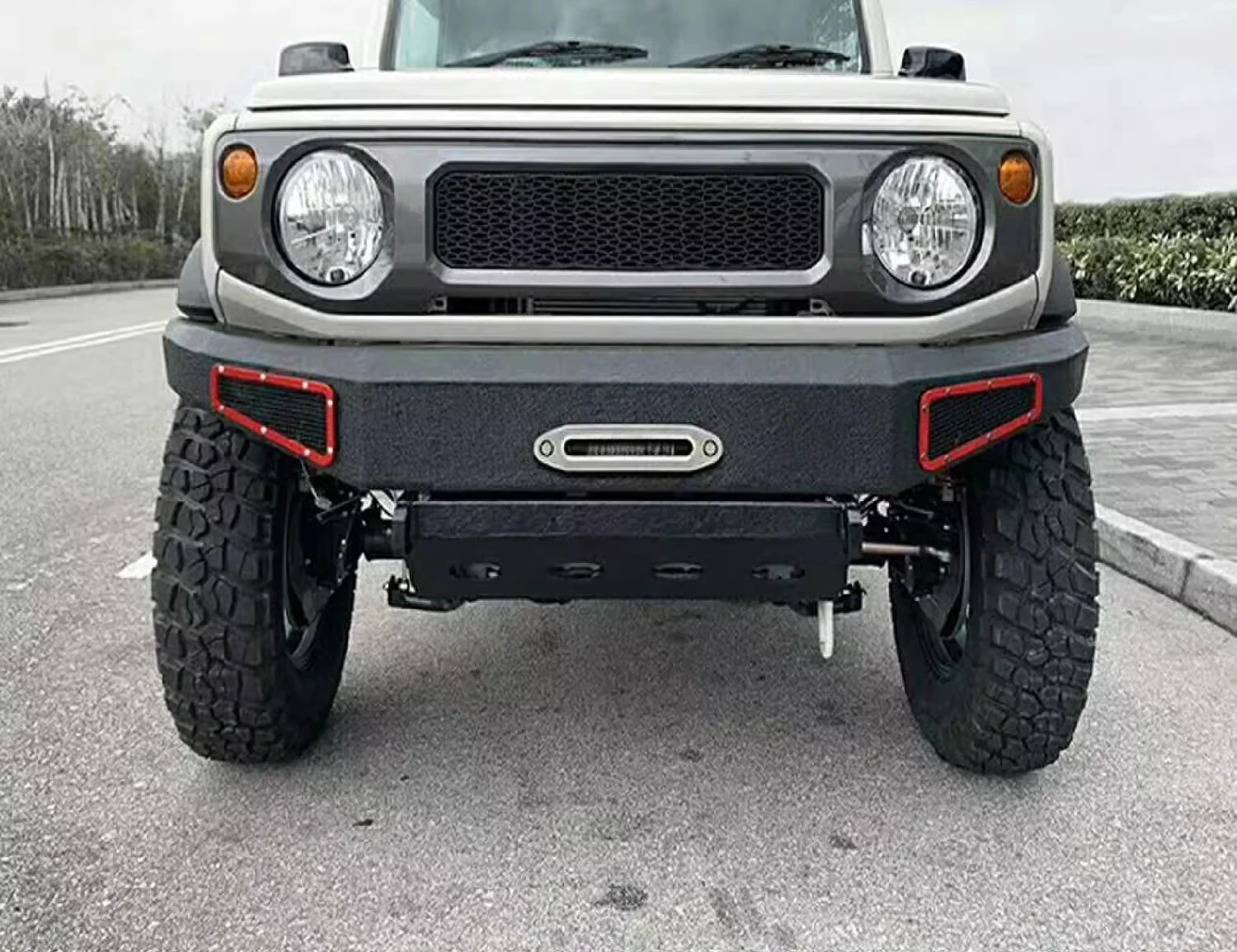 For Suzuki Jimny JB764 B74 modified Front Bumper Manganese steel Aluminium alloy Body Kit Auto Accessories