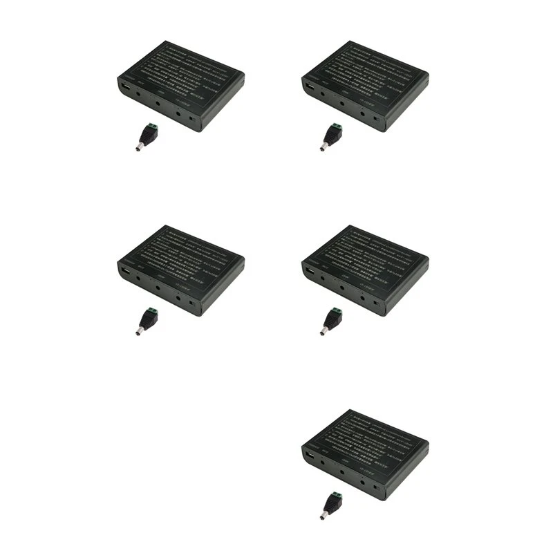 A46U 5X USB For DC 12V Output 6X 18650 Batteries UPS DIY Box For Cellphone Wifi Router LED Light Security Cam