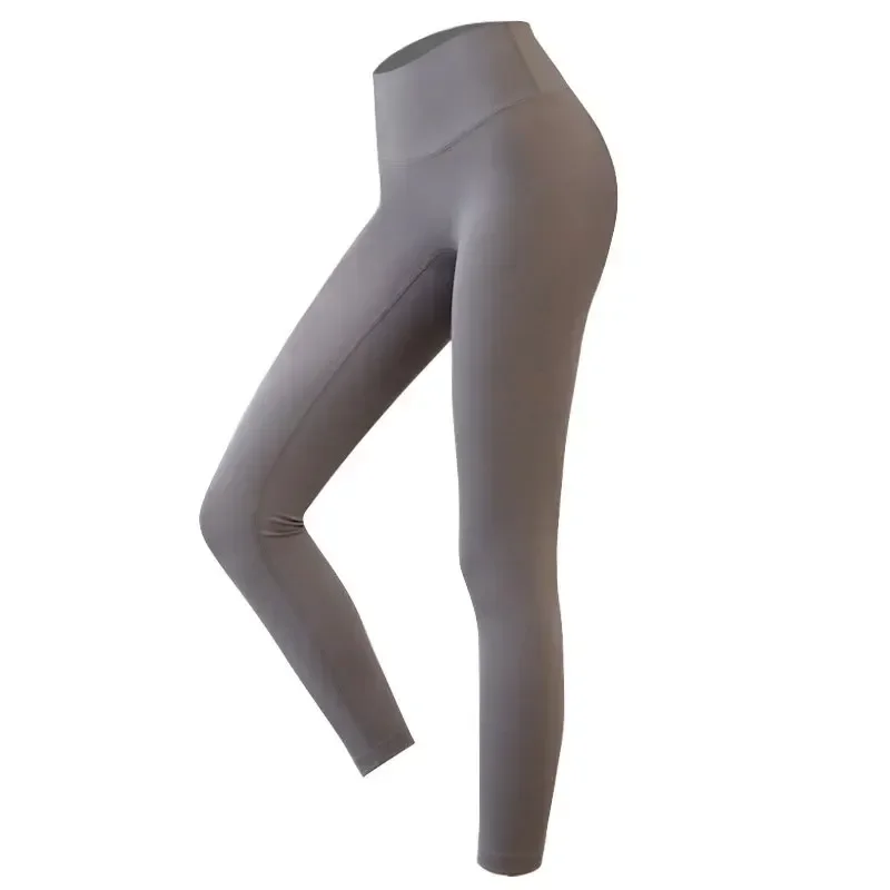 Pantaloni da yoga da palestra elastici a vita alta da donna Collant da allenamento con sensazione nuda senza cuciture Pantaloni da corsa da ciclismo Leggings da palestra per ragazza