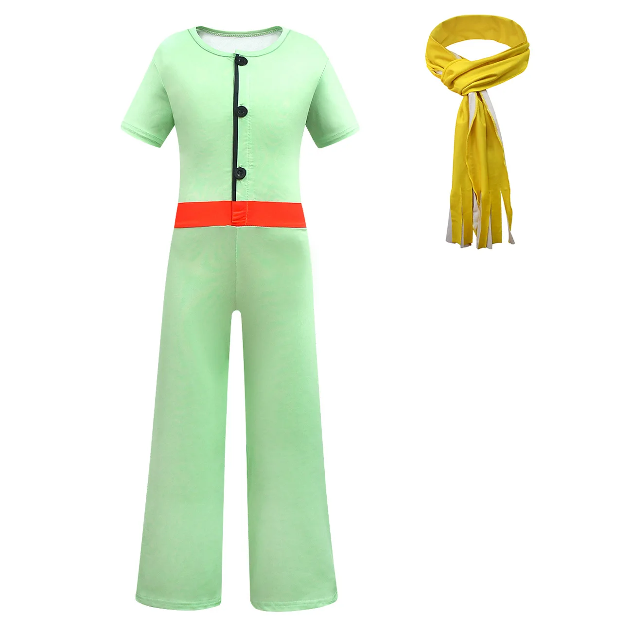 Movie Le Petit Prince Cosplay Costume Boys Child Character Green Uniform Suit Kids Halloween Carnival Stage Performance Outfits