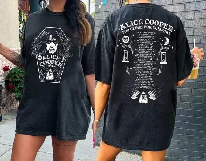 Alice Cooper 2024 Tour Dates T-Shirt, Alice Cooper Rock Music Unisex Shirt S-5XL