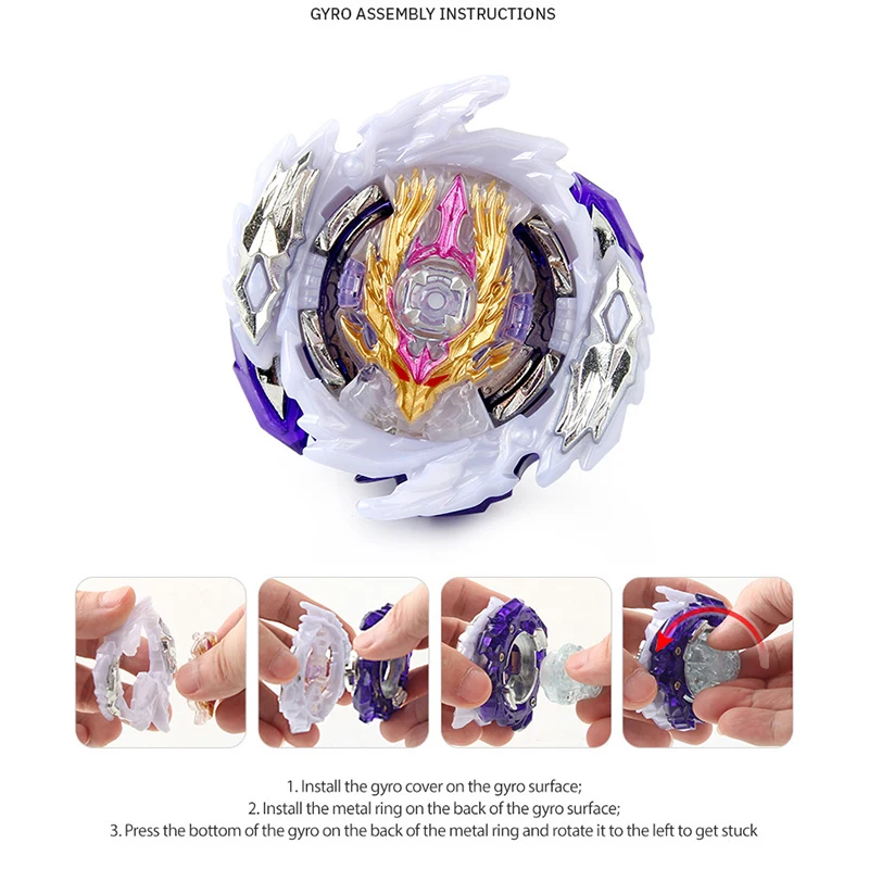 Blade Burst SuperKing B-168 Rage Longinus Top Kid Gift Battle Toy Starter Bey Metal Spinning Top Gyro