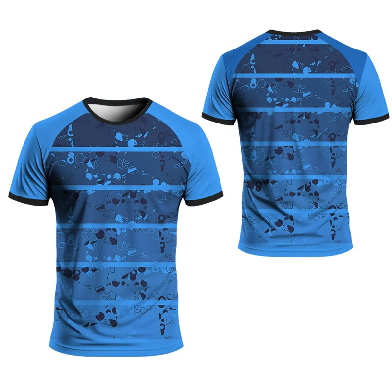 

Простые полосатые графические спортивные футболки для мужчин, летние модные футболки с короткими рукавами и 3D принтом для фитнеса, повседневные футболки большого размера