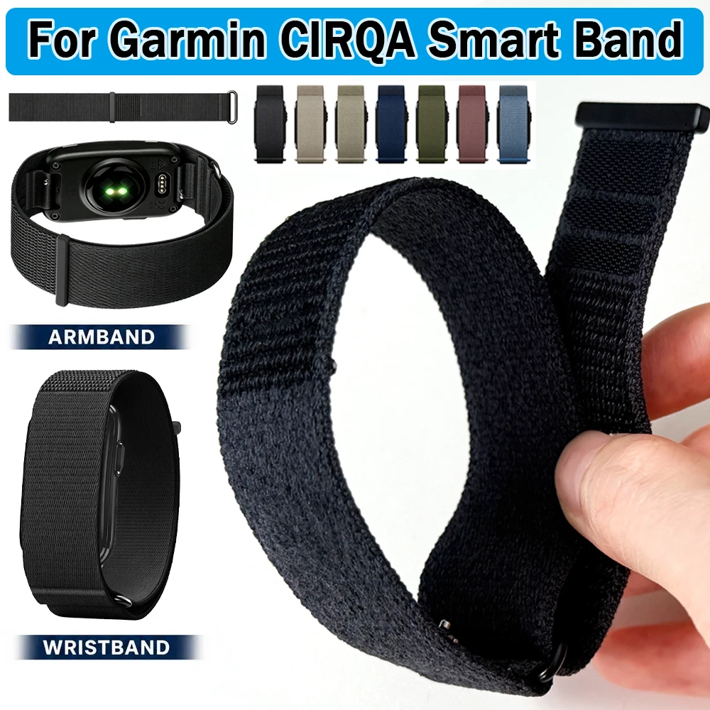 Nylon Loop Strap For Garmin CIRQA Smart Band lightweight Breathable Replace Quick-Release Adjustable Fitness Tracker Wristband
