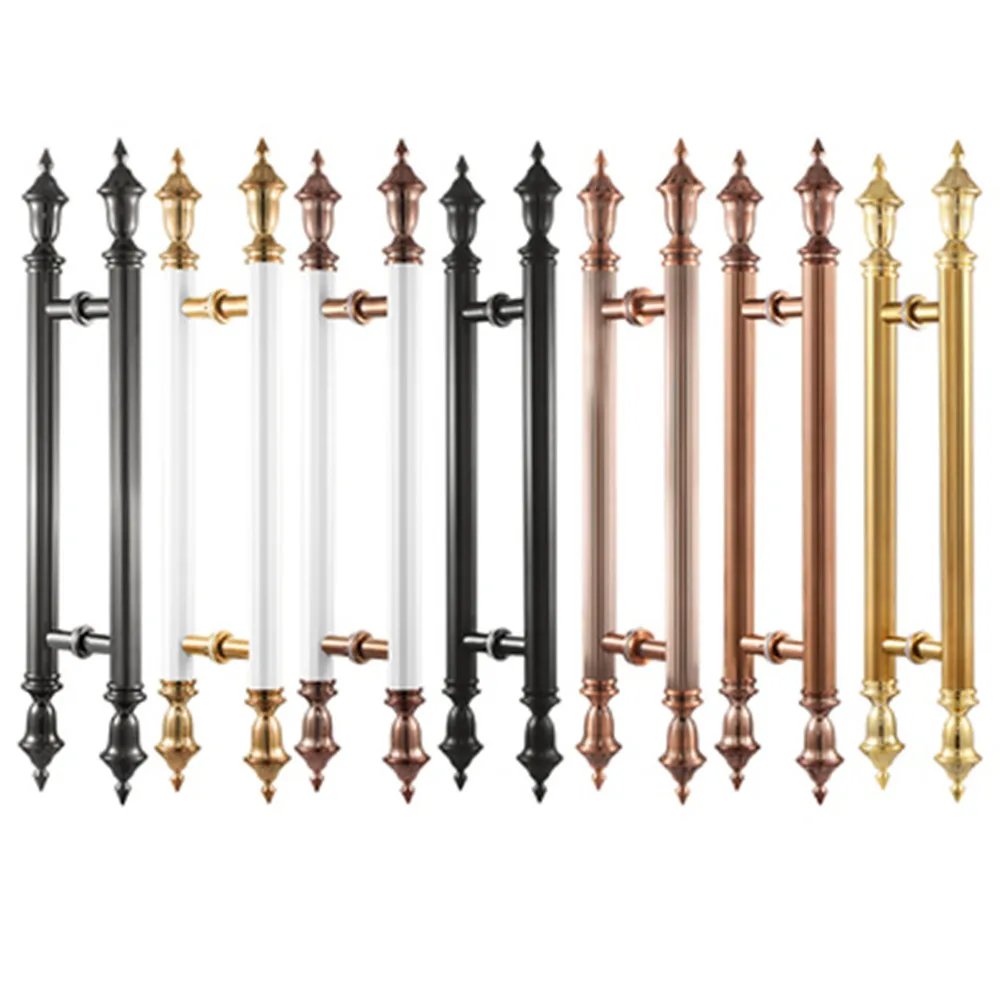 Imagem -03 - Antique Bronze Maçaneta de Vidro Moda Europeia Ouro Rosa Ouro Preto Antiguidade Hotel Villa Escritório Clube Casa 600 800 1000 1200 mm