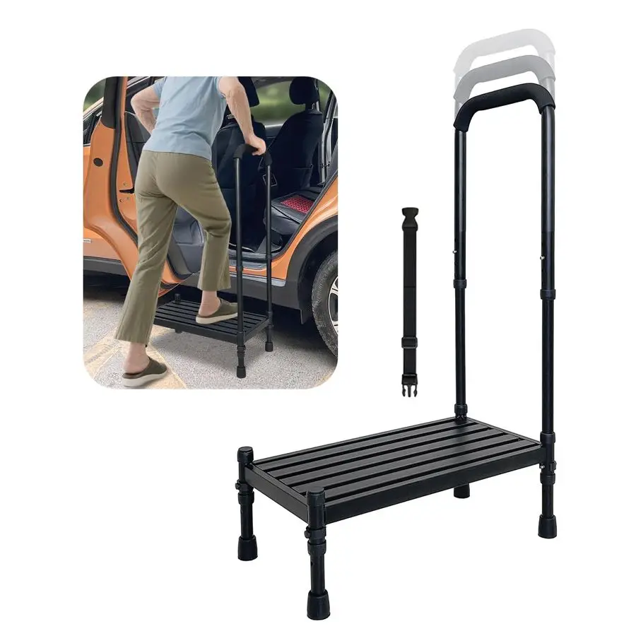 مقعد متدرج مع مقبض لكبار السن، مقاعد طبية للمعاقين مع درابزين، خطوات سرير كبار السن للأسرّة العالية، ميتا شديدة التحمل