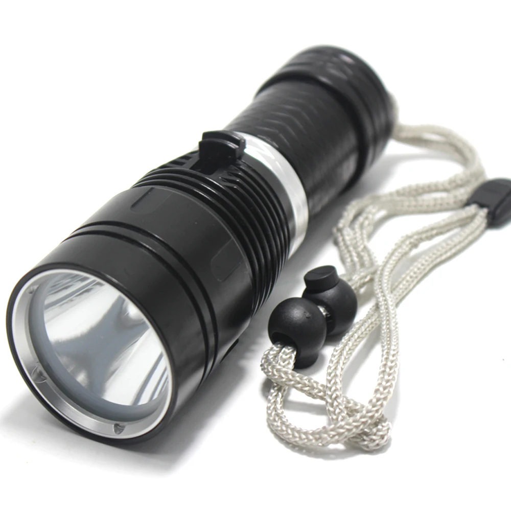 High Power LED Diving Flashlight 20W Portable Underwater Waterproof dive light Infinite dimming Flash Light Scuba Lantern