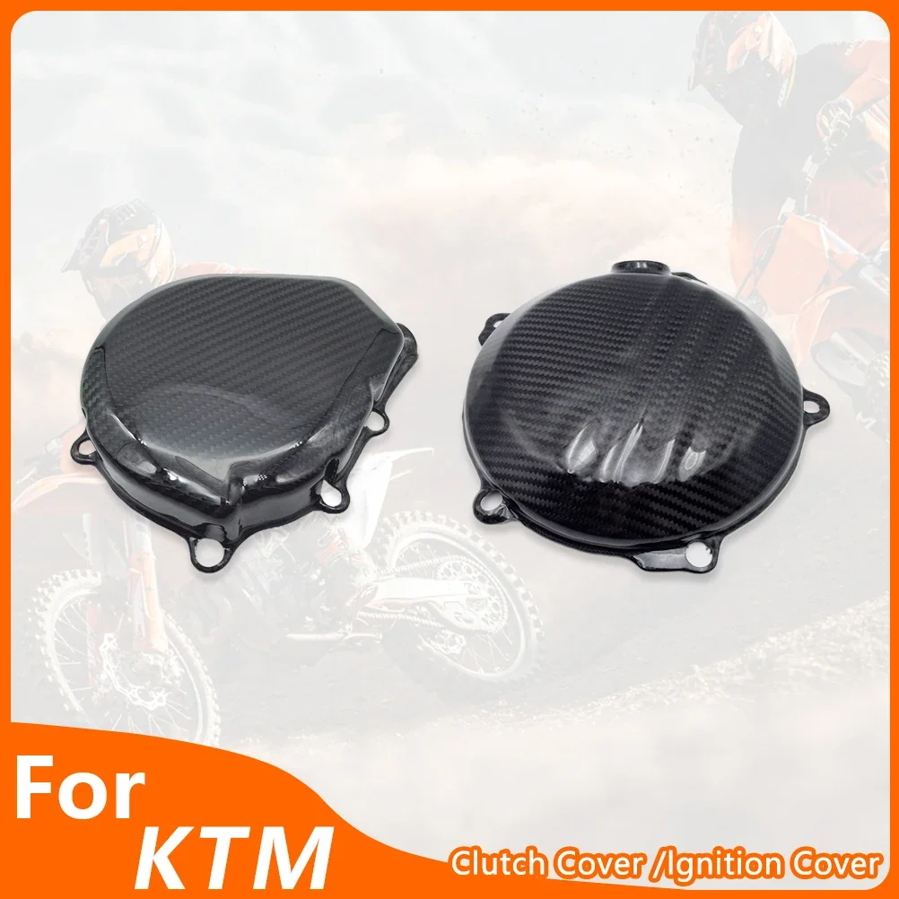 OTOM 2024 Motorcycle Ignition Cover Guard Carbon Fiber Magneto Protector For KTM HUSQVARNA GASGAS XCFW XWF FE ECF ES EWF 450 500