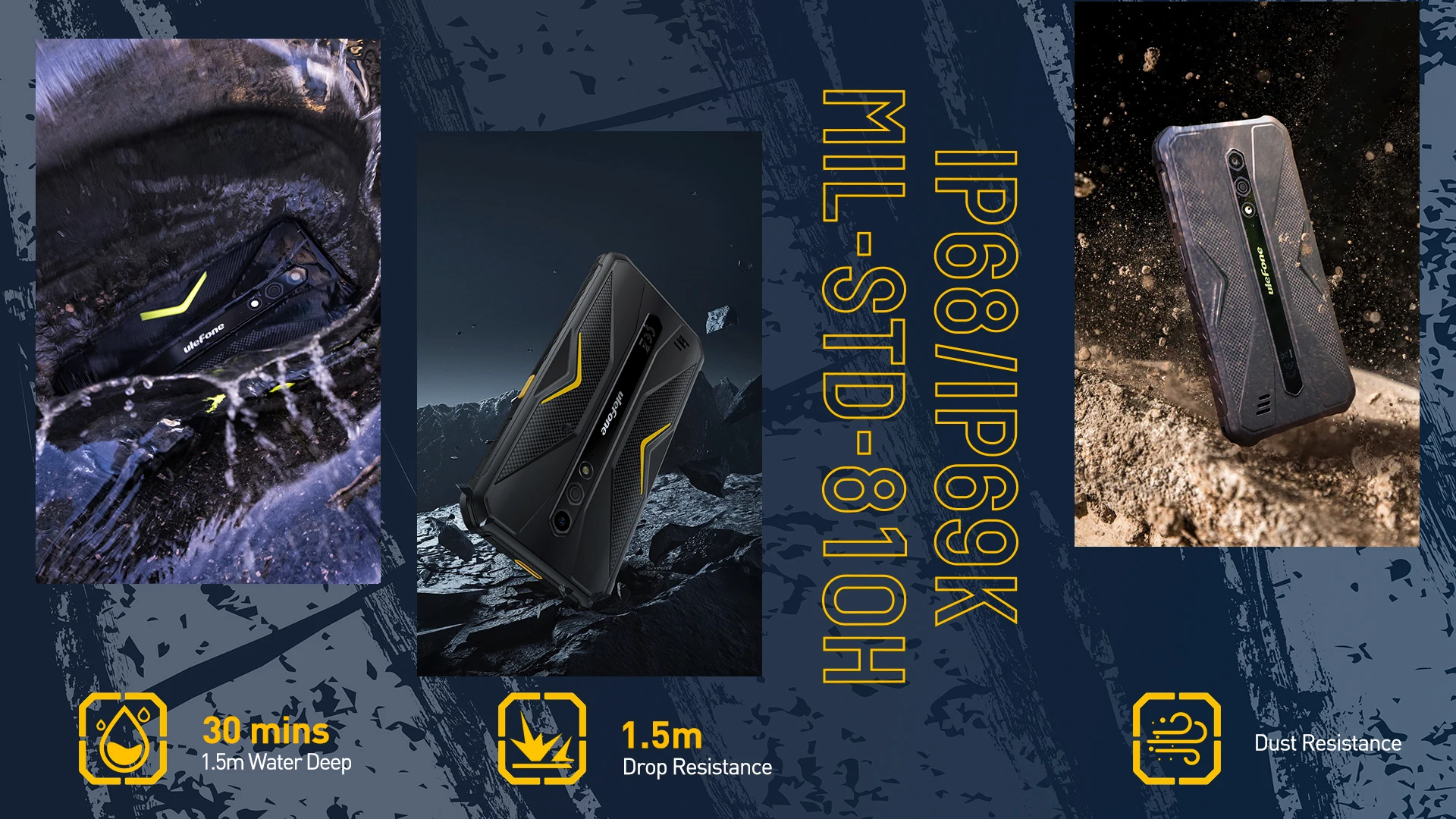 Ulefone Armor X12,Android 13,Up to 6ГБ(3ГБ+3ГБ)RAM,32ГБ ROM,4860mAh,13MP , 5.45", 4G NFC,Global Version