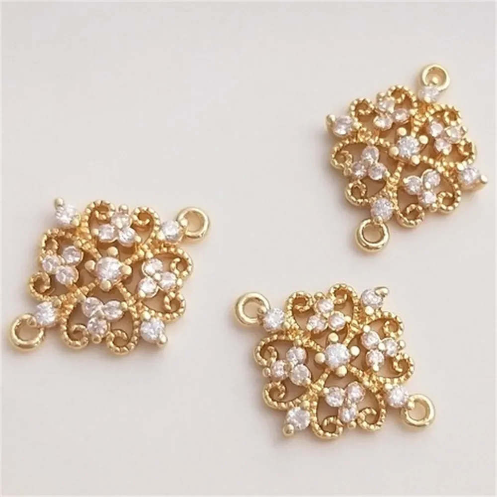 

Аксессуары для двойной подвески, заполненные золотом 14 карат, Подвески ручной работы, браслеты, серьги, аксессуары K179