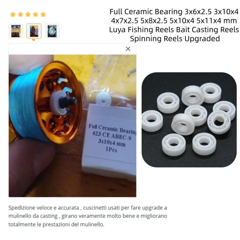 4 Stück/10 Stück MR74CE 4x7x2,5mm ZrO2 Vollkeramiklager 3x10x4 ABEC-9 für Angelrollen, Spinnrollen, Baitcasting-Rollen, Angelzubehör – Detail 20