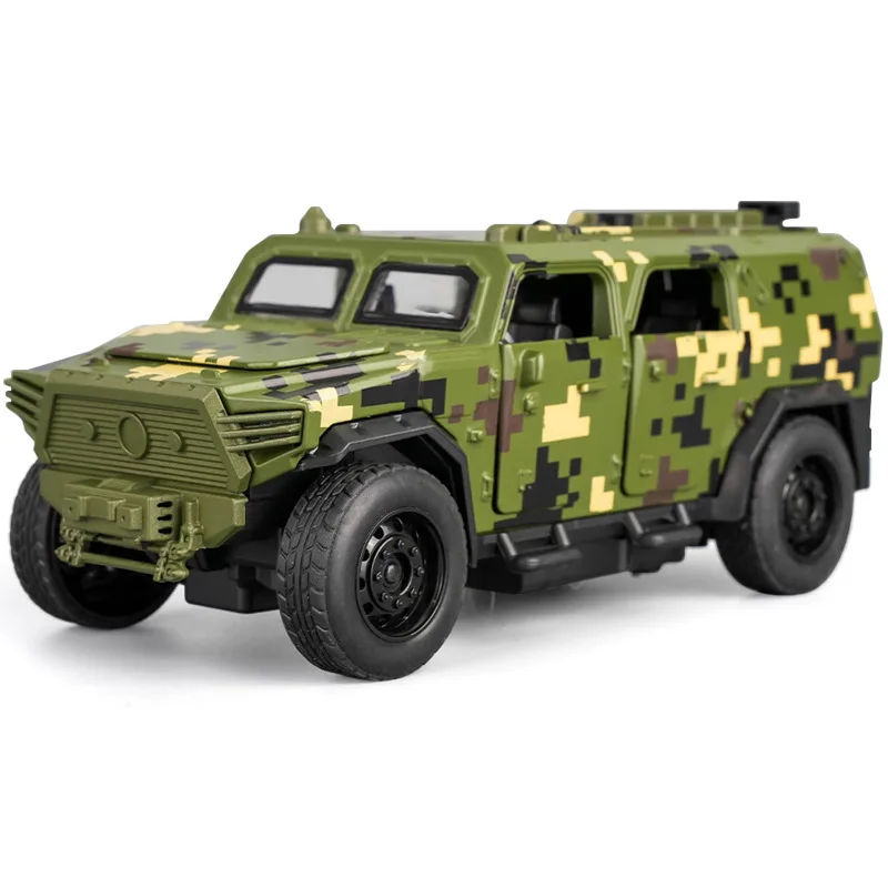 

1:32 военная машина, бронеавтомобиль, модель автомобиля из сплава, четырехколесная подвеска, маленький подарок для мальчика