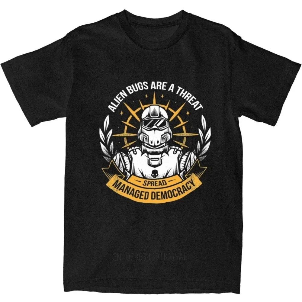 Men Women's Spread Democracy Helldivers 2 T Shirts Accessories New Video Game 100% Cotton Tops T-shirt Unique Tee Shirt Summer