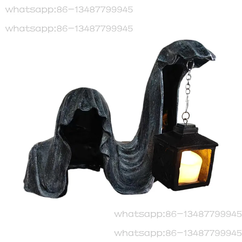 

2026 New Gothic Ghost Easter Decorative Lantern Hell Reaper Resin Ornament