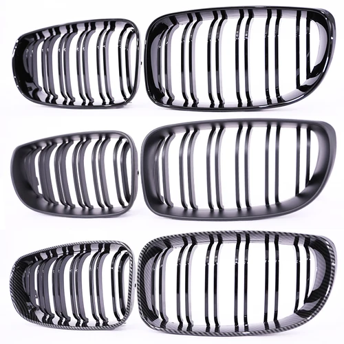 Imagen 2 del producto Rejilla de carreras de parachoques delantero, parrilla de carbono cromada para BMW 1 Series F20 F21 2011-2014 116i 118i 120i, accesorios para parrilla de radiador de coche
