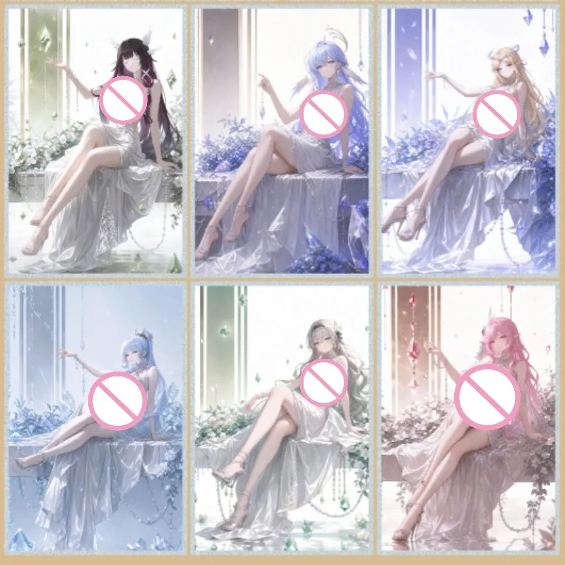 Anime Fans Collectible Gift Box LUOYAN A5 Acrylic Art Cards 124 Designs Special Holographic Foil Artwork Set Trading Cards