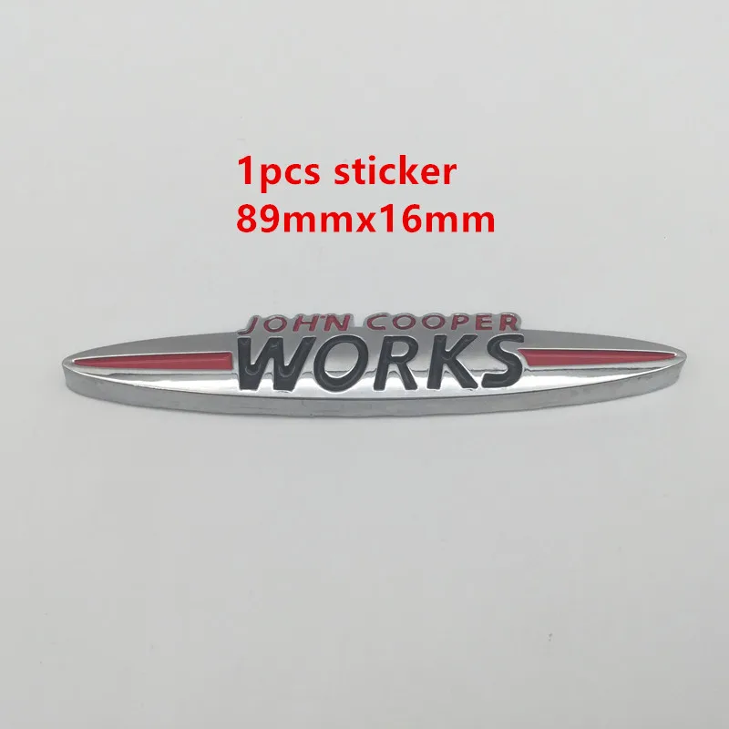1pcs 3D metal for JOHN COOPER WORKS car front grille emblem side fender rear trunk sticker grill badge decal styling accessories