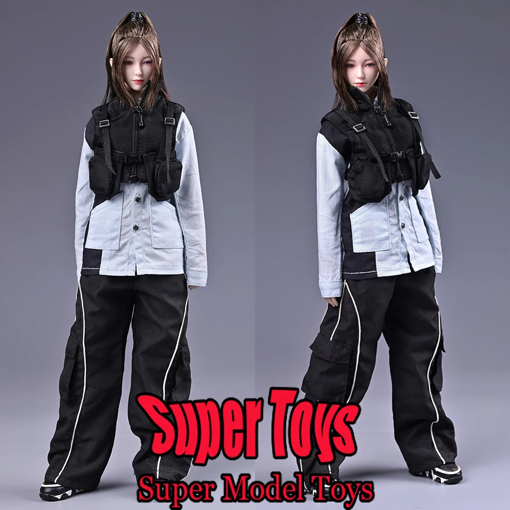 

In Stock CHILI TOYS 1/6 Scale Women Soldier Clothes Accessory Black Vest Casual Pants Fit 12-inches Action Figure Model Doll