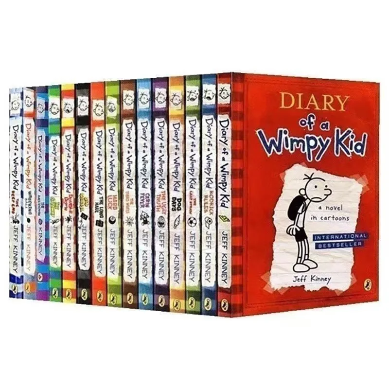 

Full Set 16 Books Diary of Wimpy Kid English Book Diary of Wimpy Kid Boxed Children's Fiction Books Libros Liv