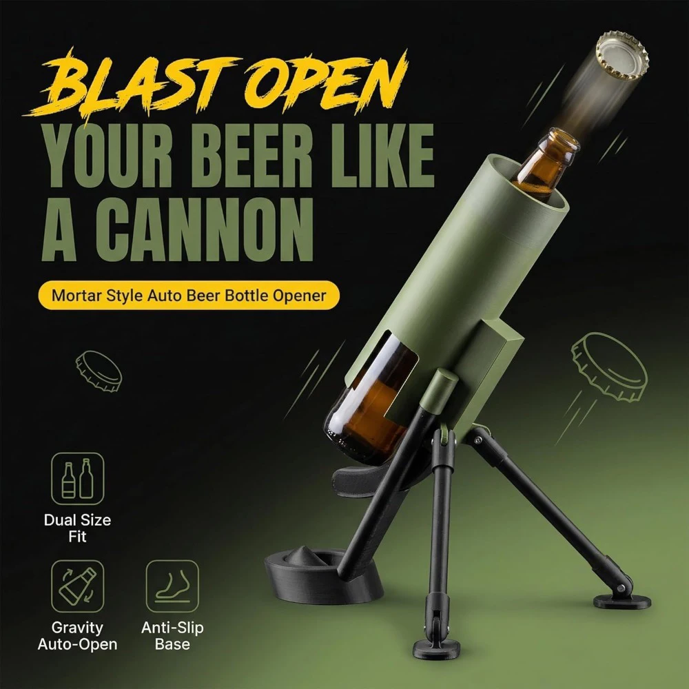 500ml & 330ml Beer Bottle Mortar Beer Opener Bottle Cap Launcher Mortar Bottle Opener – Universal Mortar Beer Opener