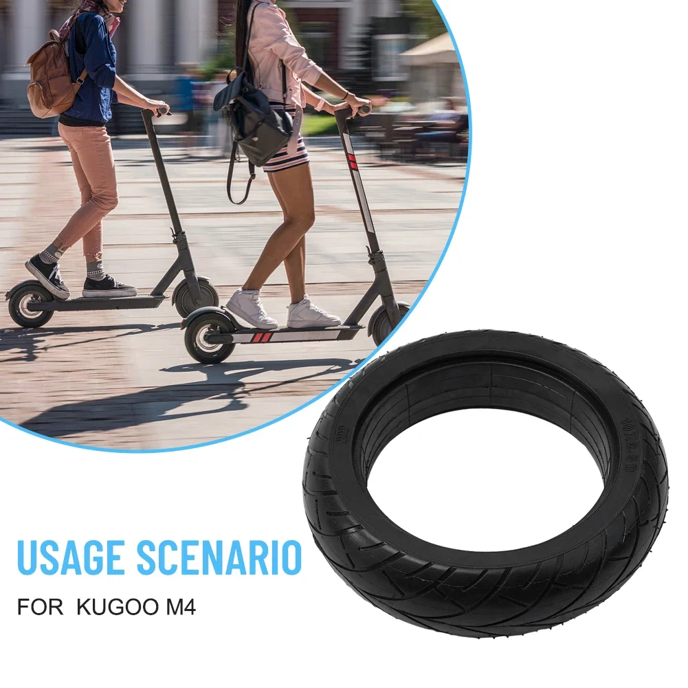 

10 Inch Solid Tire 240x240x60mm E-Scooter Replacement Parts Tool Accessory For Electric Scooter 10x2.5D Rubber Wheel Tyre Black