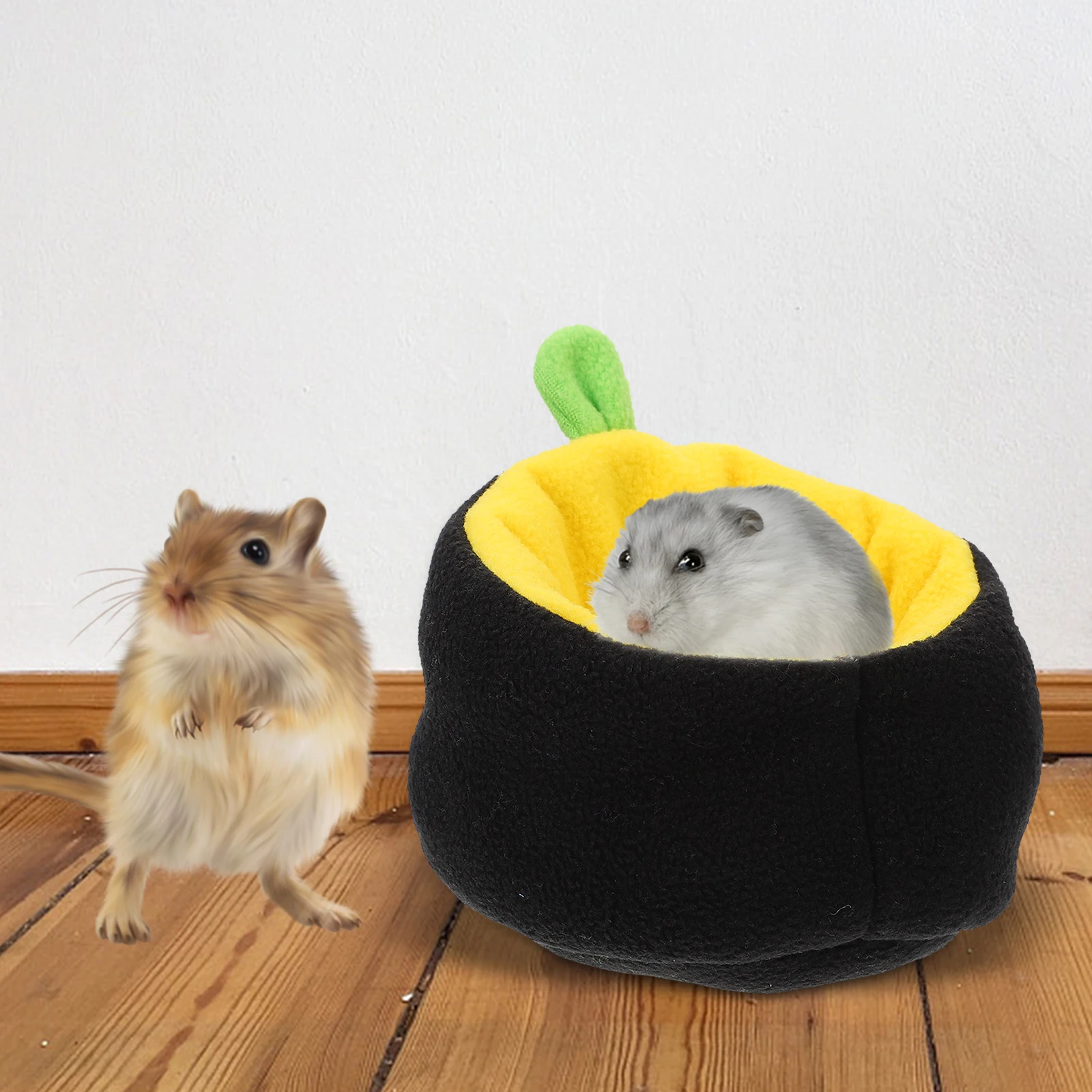 

Pet Cotton Nest Durable Comfortable Bed for Small Animals Guinea Pig Hamster Rat Ferret Squirrel Black Winter Nests Pet House