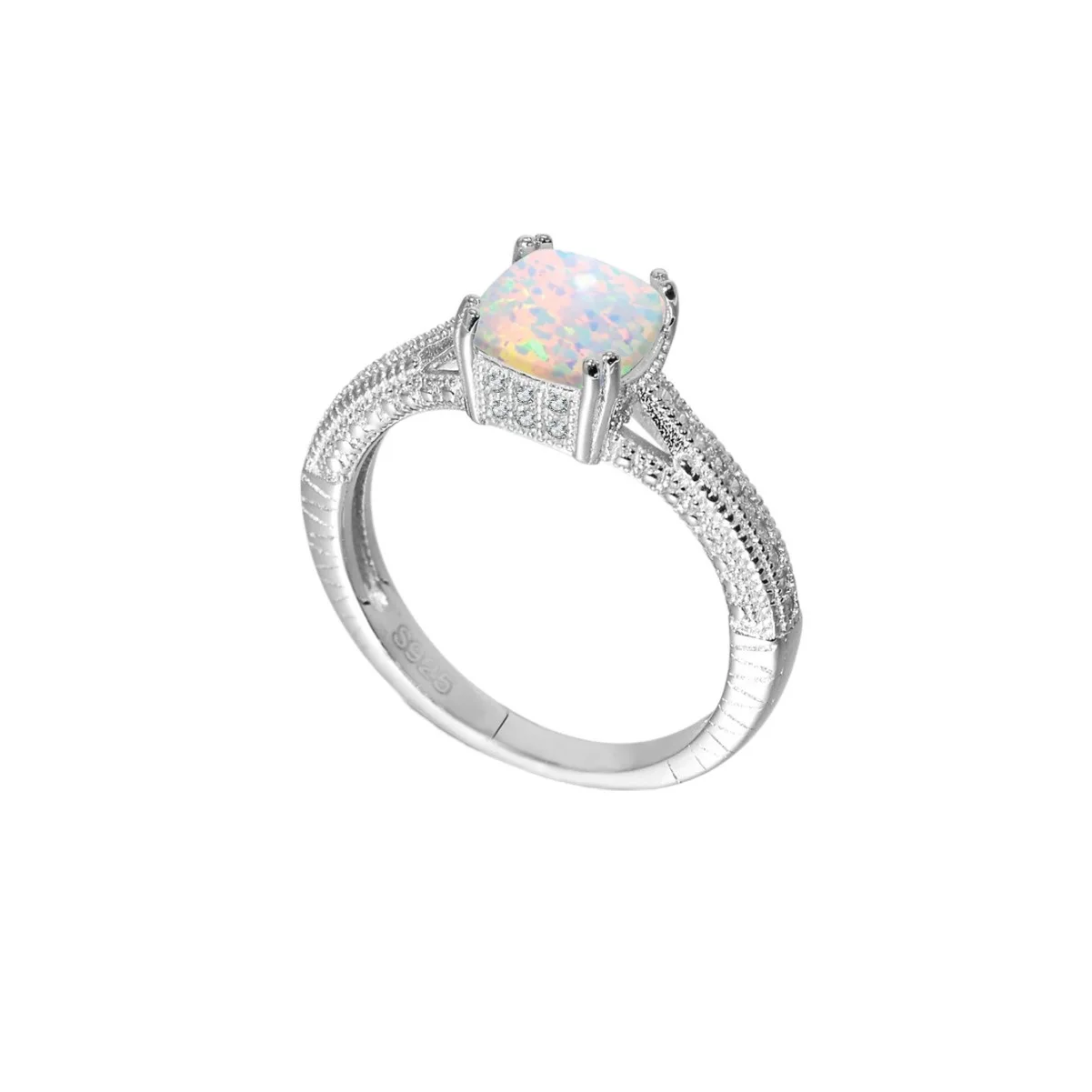 

Hot selling new S925 silver jewelry, white Aobao diamond ring, creative fashion ring for women