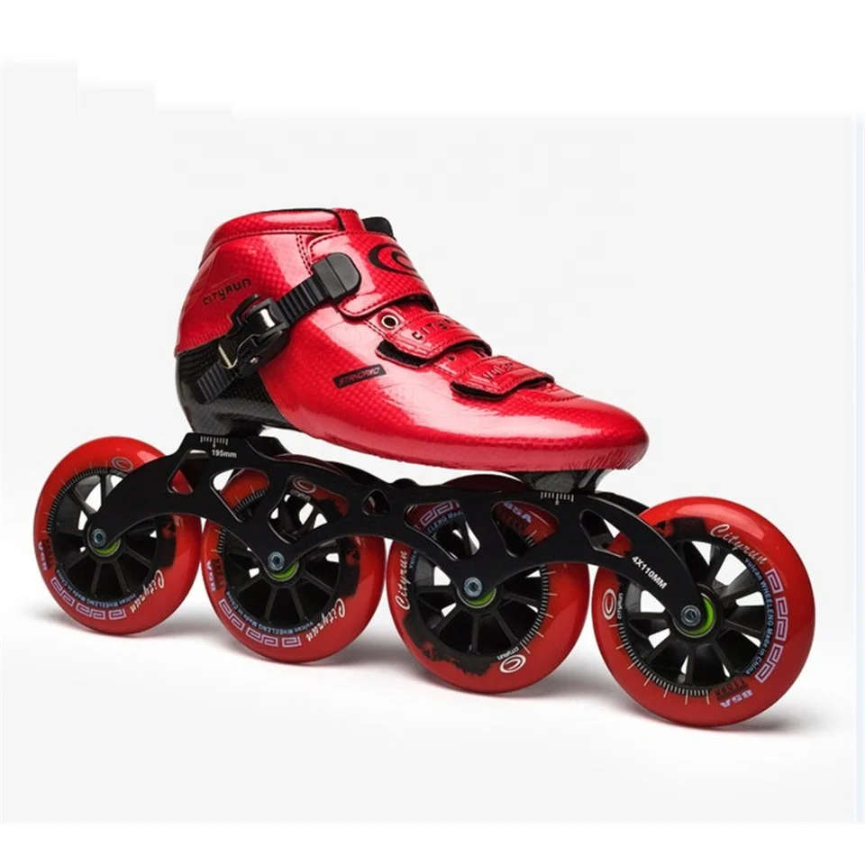 Professional Speed Boot 4 Wheels Portable Roller Skate Shoes For Adults