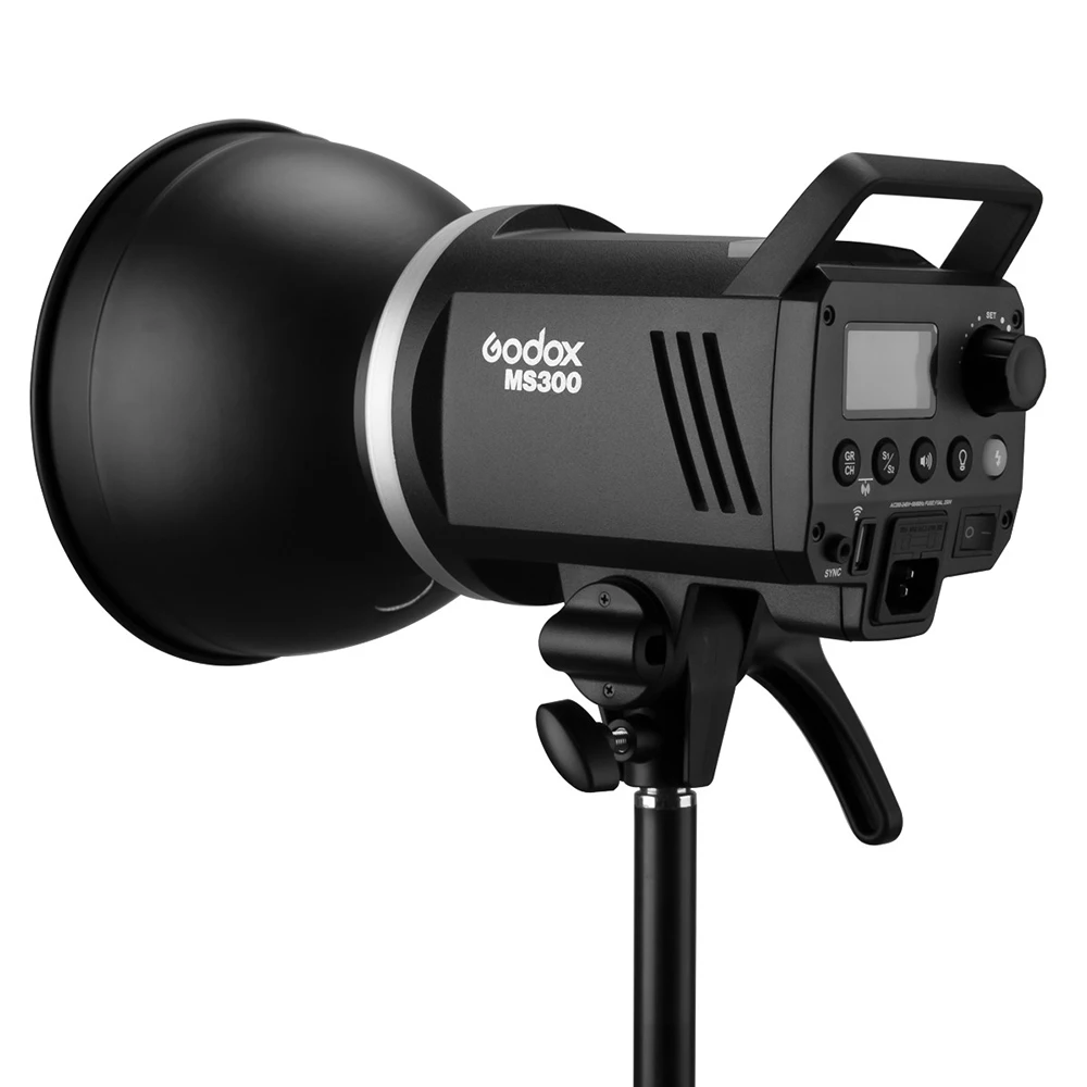 Godox MS200 200W MS300 300W Studio Strobe Flash Built-in 2.4G Wireless Receiver Lightweight Compact Bowens Mount Modelling Lamp