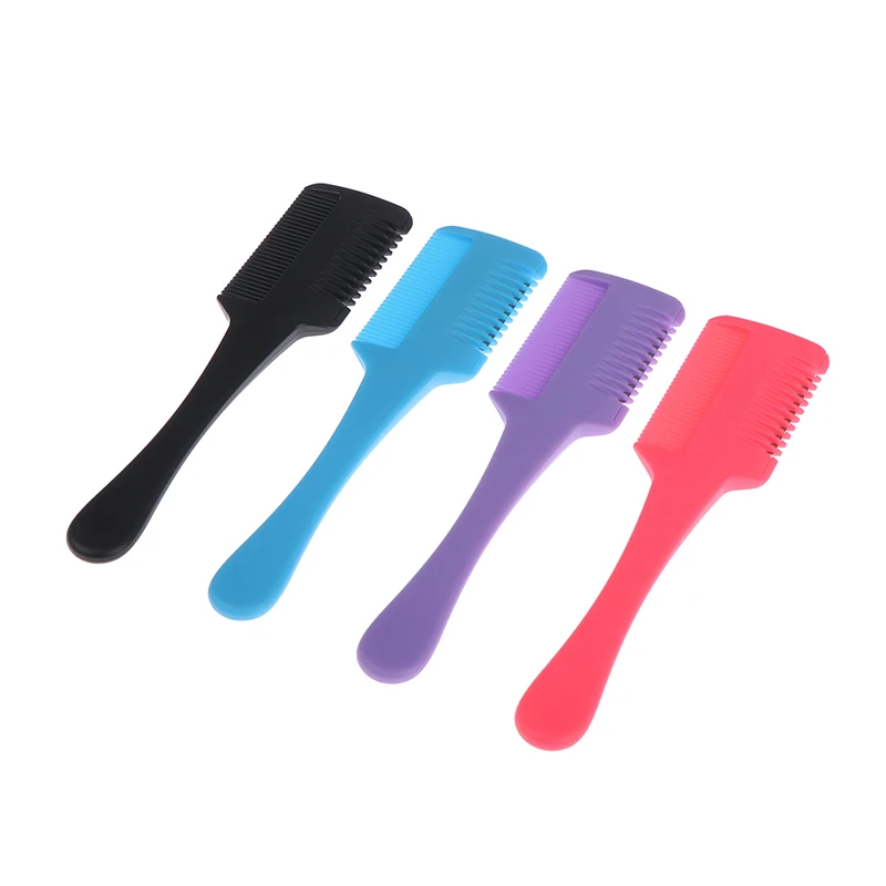 1 Pc Multicolor Hair Cut Barber Styling Scissor Razor Magic Blade Combs Hairdressing Tool Kit Double-Sided Knife Hair Scissors