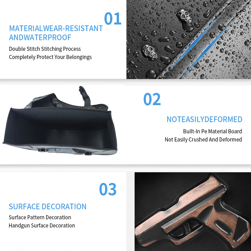 Black Motorcycle  New Universal Tool Luggage Storage Luggage Saddle Bag Durable Waterproof for Harley Suzuki Kawasaki Yamaha
