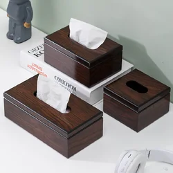 Magnetic Solid Wood Tissue Box Walnut Desktop Paper Box Storage Napkins Boxed Jewelry Home Living Room Decoration Accessories