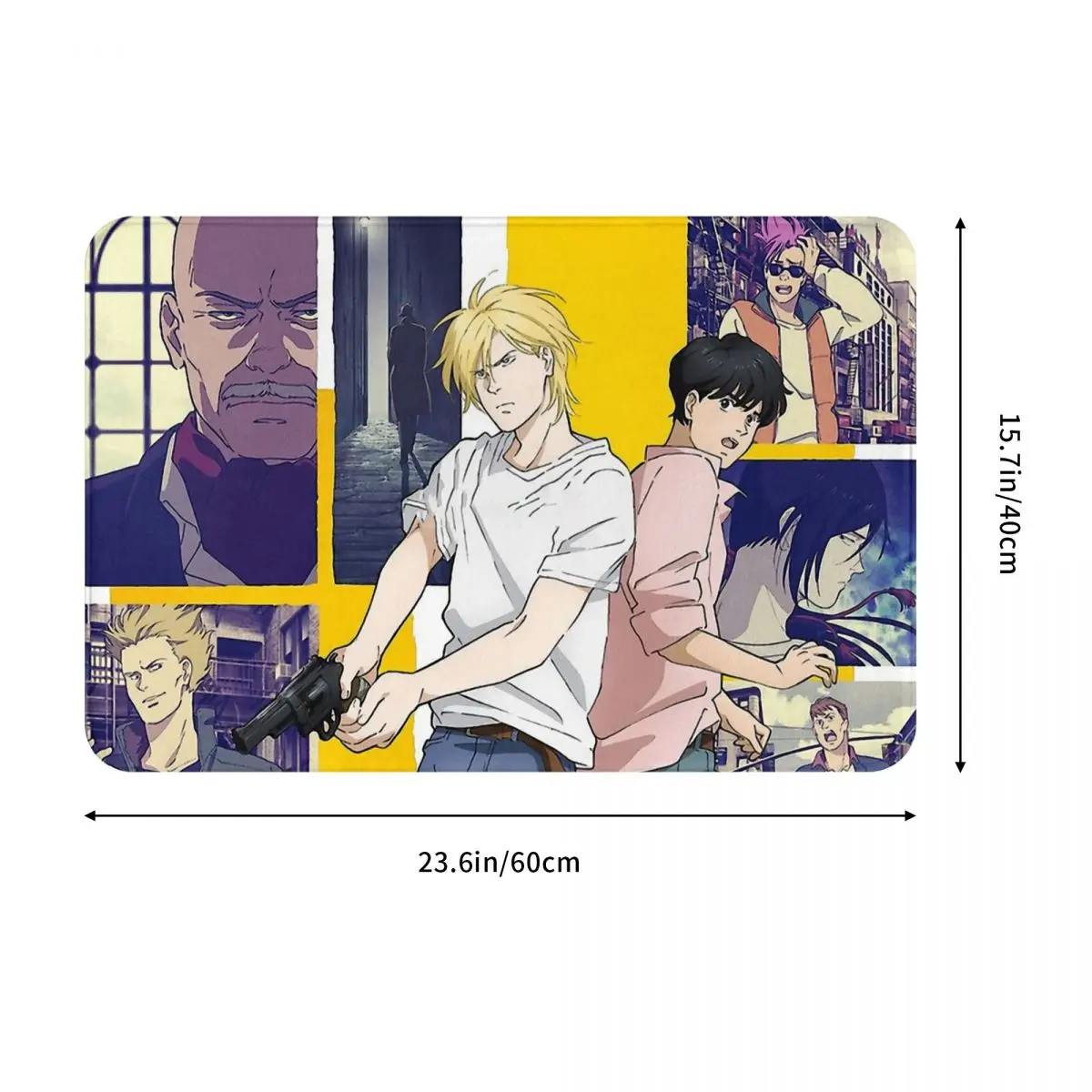 Banana Fish Ash Lynx Okimura Eiji Manga Aime Non-slip Doormat Poster Bath Bedroom Mat Welcome Carpet Home Pattern Decor