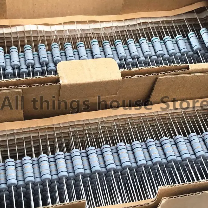 50pcs 1W Wire-wound Fuse Resistance Accuracy 5% 0.1 0.15 0.22 0.33 0.47 0.5 1 2.2 3.3 4.7 Ohm R Wire Wound Resistor 0.1R 0.15R