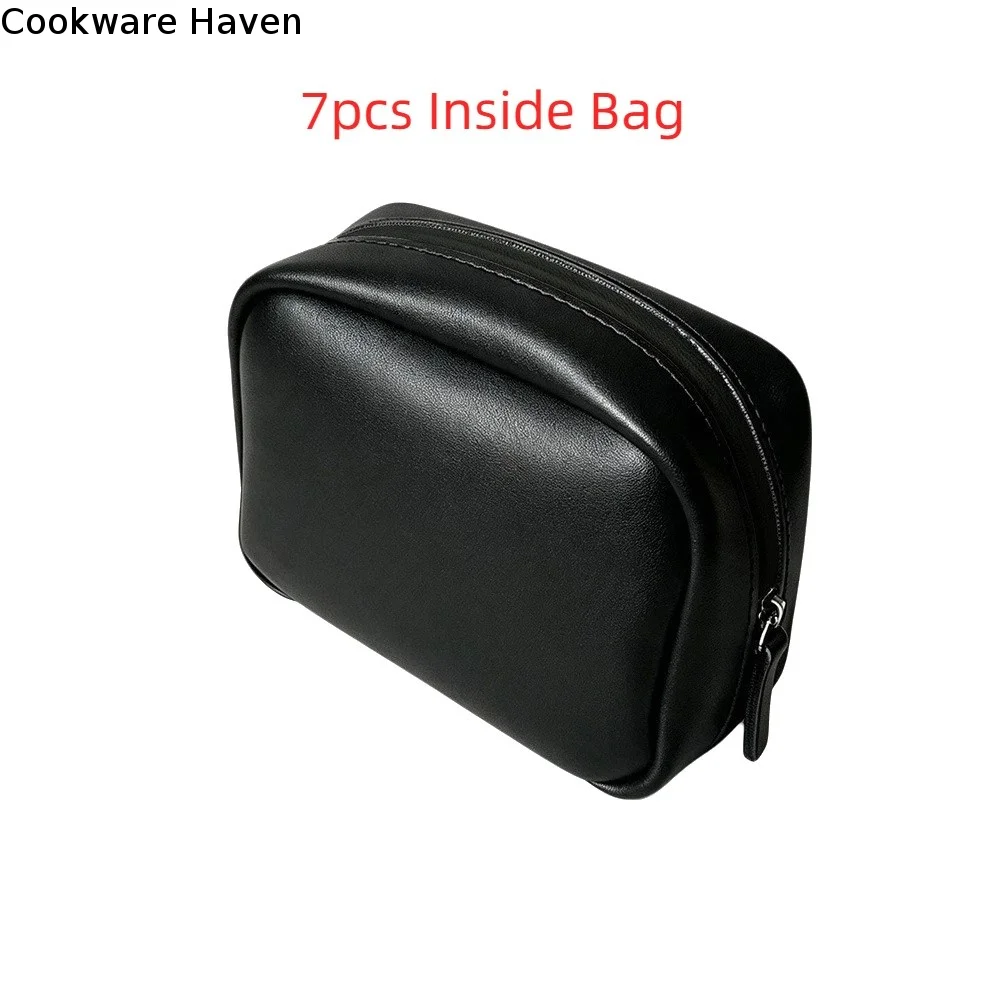 7/14PCS Portable Waterproof Pill Pouch Set Leakproof Color-Coded 7-Day Pill Organizer PU Leather Moisture-proof