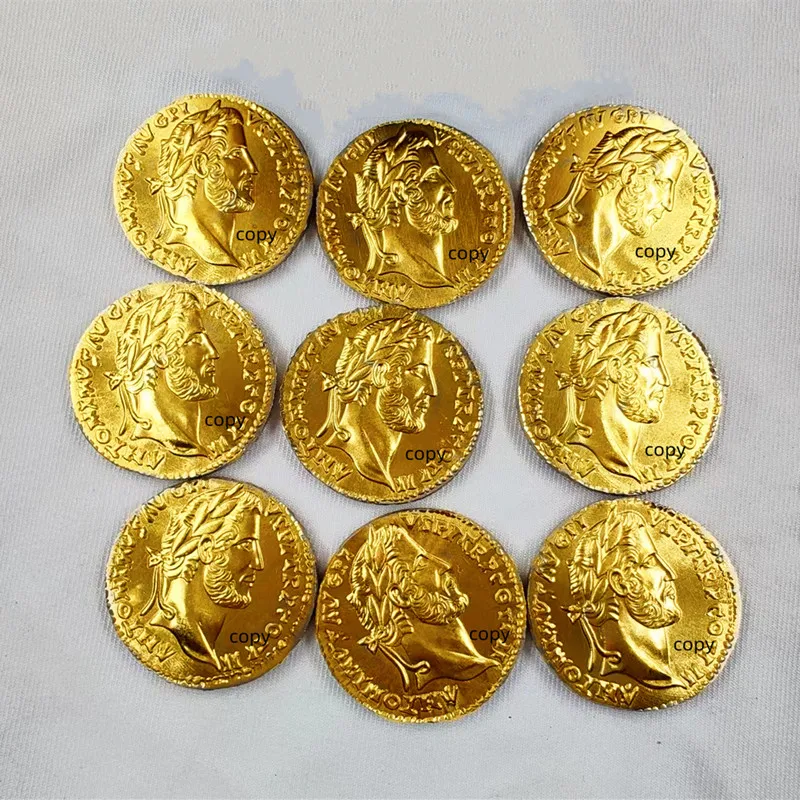 Greek Goddess Knight Commemorative Gold Ancient Rome Replica Coin Antique Copper Collectible Copy Coins