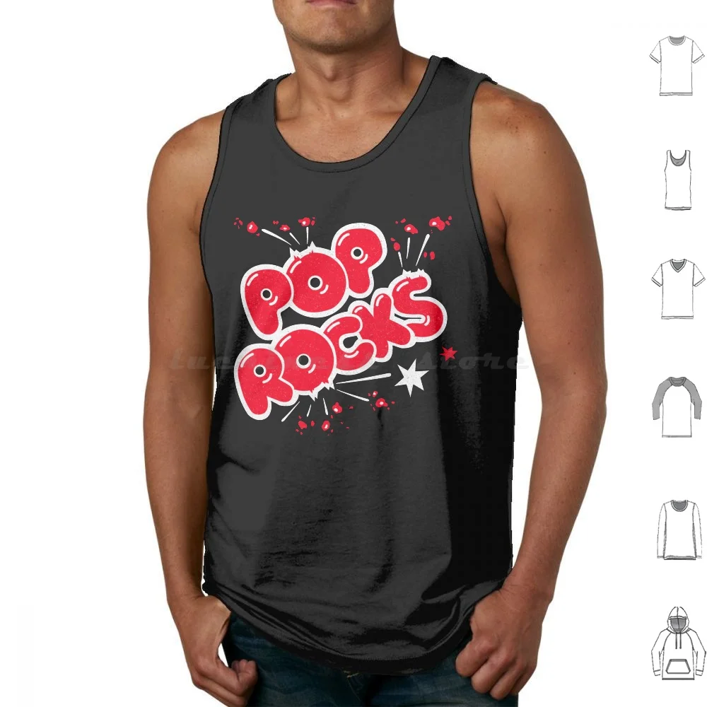 70s Pop Rocks Retro Candy Phenomenon Logo con un poco desgastado camisetas sin mangas chaleco sin mangas Retro clásico 70s 1970s Candy