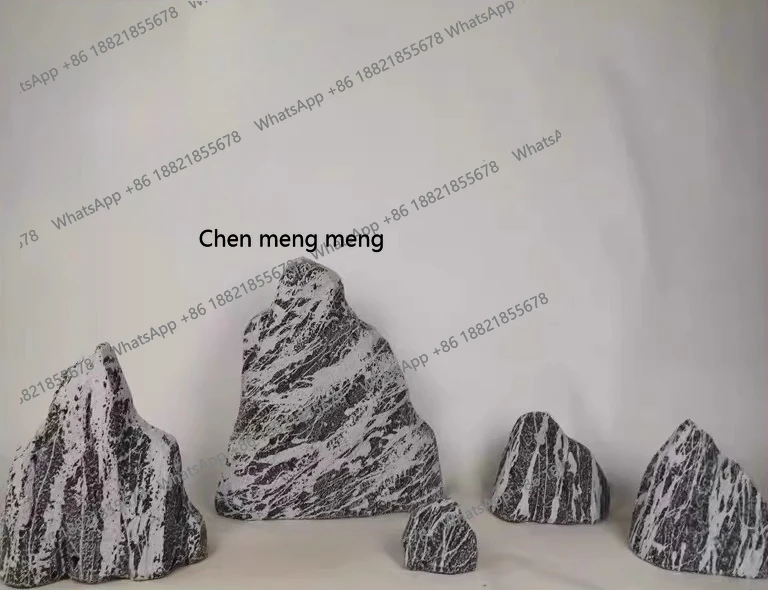 

Simulation snow wave stone, welcome pine, landscaping with indoor pine tree dry landscape, decoration